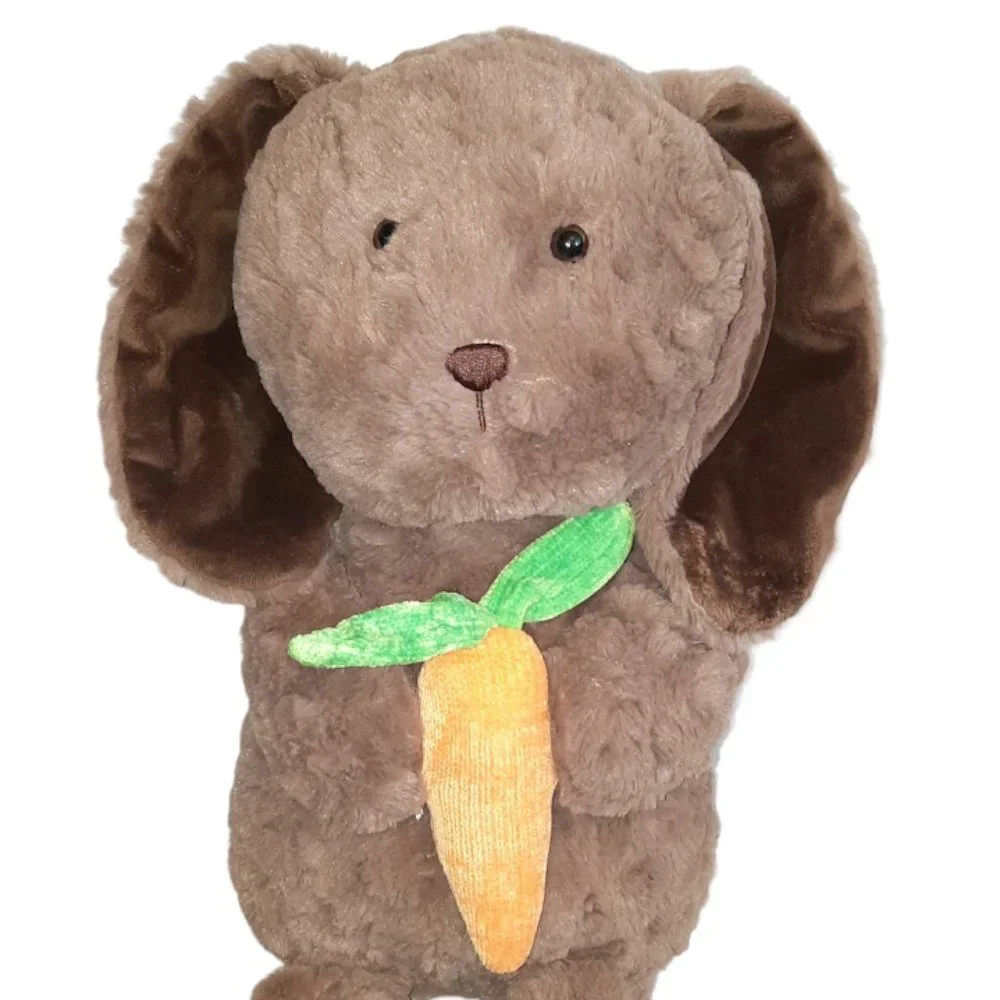 Destination Holiday Brown Easter Bunny Rabbit Carrot Plush Stuffed Toy 20